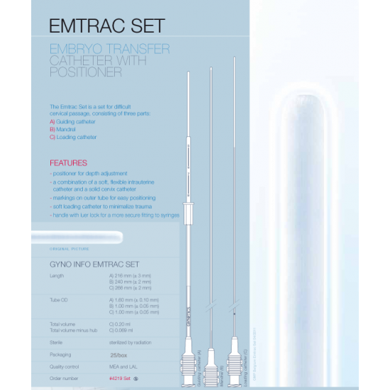 EMTRAC SET Embryo Transfer Catheter, Box of 25