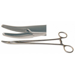 Heaney Needle Holder, Curved, Serrated, 8 1/4"