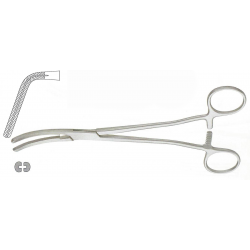 Rogers Hysterectomy Forceps, Angled; Length: 22cm (8.75")