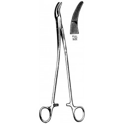 Stratte Needle Holder, Curved, S- Shaped, Serrated,  9"