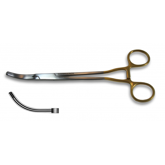 Z-Clamp Hysterectomy Forceps, Strong Curve 9.5"
