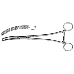 Rogers Hysterectomy Forceps, Full Curve; Length: 22cm (8.75")